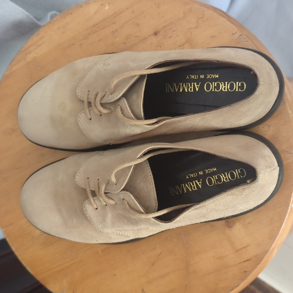 Giorgio Armani lace-up suede shoes